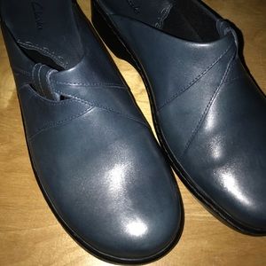 Clark’s leather clogs